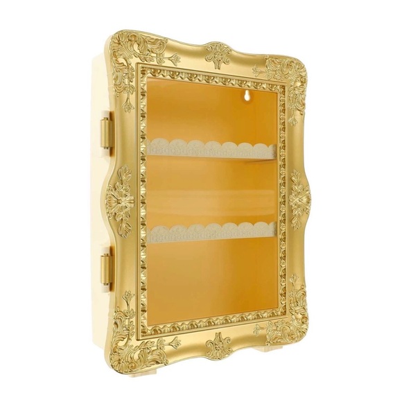 TikTok Viral Room2Room Five Below Gilded Display Shelf Gold Vanity Cabinet - Picture 2 of 16